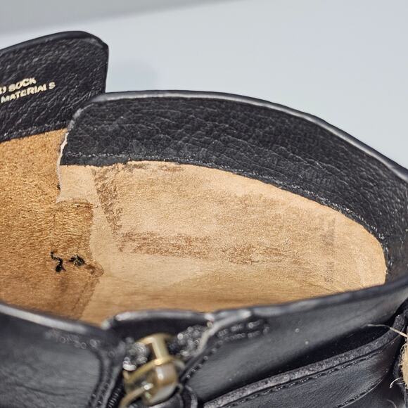 Sofft Jenine Ankle Bootie Womens 8.5 Black Leather Moto Lug Sole Block Heel - Picture 12 of 16